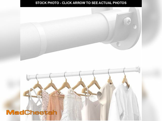 Lot 74-14272805 - Supforce Closet Rods for Hanging Clothes, 17 to 69 Inches Stepless Adjustable Metal Closet Rod, 1.3 ...