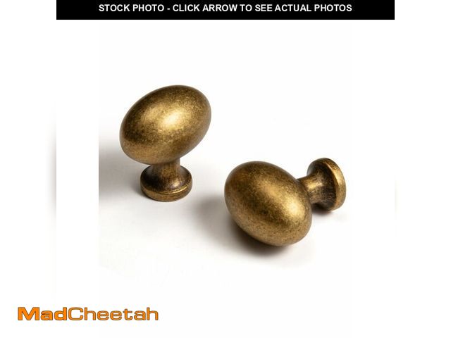 Lot 74-12698723 - BEILEIOU Oval Antique Brass Cabinet Knobs, Zinc Alloy for Drawer Knobs for Dresser Cupboard Wardrobe...