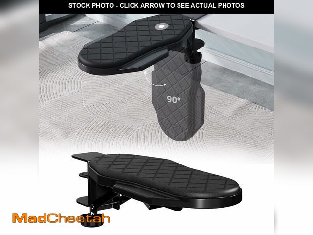 Lot 74-13541174 - CABTE Ergonomics Desk Extender Tray, Table Mount Arm Wrist Rest Shelf, 90ÃÂ° Foldable Elbow Arm Sup...