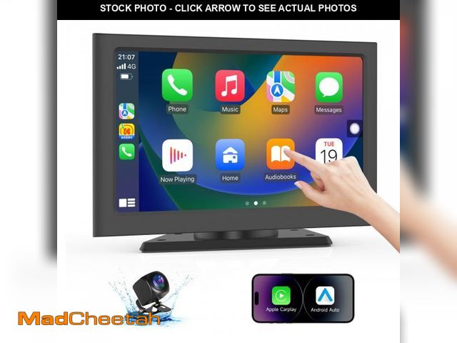 Lot 74-11555396 - Portable Apple Carplay Screen for Car, 7" HD Car Stereo Touch Screen with Android Auto&amp; Carplay,...