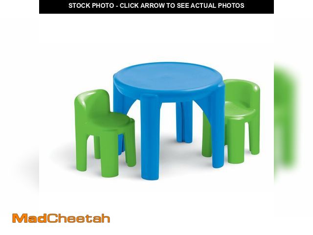 Lot 74-13768153 - Little Tikes Bright 'n Bold Table &amp; Chairs, Green/Blue, 24 x 24 x 18 - UNUSED