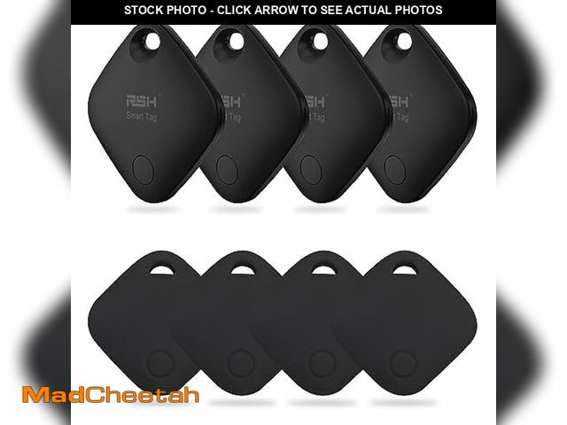 Lot 74-10824528 - Key Finder 4 Pack Tag with Case Bluetooth Tracker for Luggage Works with Apple Find My Smart Tracker...