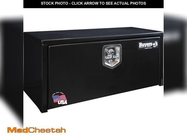 Lot 74-12515229 - *SEE DETAILS* Buyers Products 1703353 Black Steel Underbody Truck Box, 14 x 12 x 30 Inch, Made In Th...