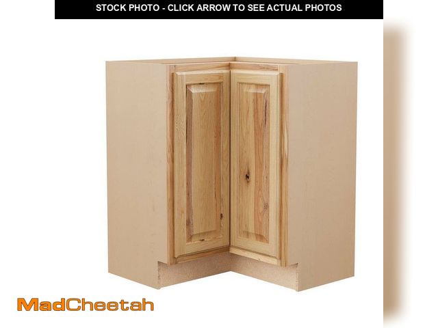 Lot 74-14327314 - Hampton Bay Hampton 36 in. W x 16.5 in. D x 34.5 in. H Assembled Corner Lazy Susan Base Kitchen Cabi...