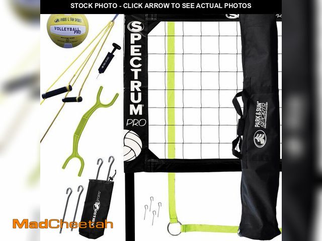 Lot 74-12568069 - Park &amp; Sun Sports Spectrum PRO: Portable Professional Outdoor Volleyball Net System, Black (SPEC...