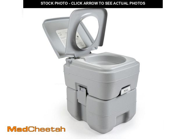 Lot 74-12465148 - *SEE DETAILS* JAXPETY Portable Flush Toilet Camping Potty for Travel Hiking with 5.3 Gal. Tank *SEE ...