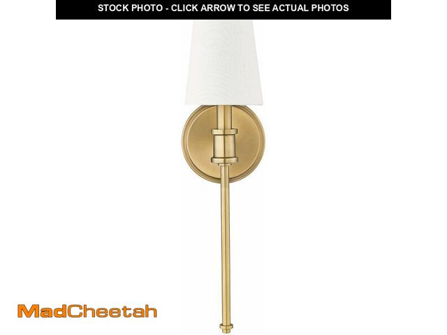 Lot 74-13844700 - ML Lighting 16101-VB 1-Light Wall Sconce in Vintage Brass Finish - UNUSED
