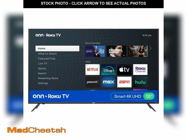 Lot 74-12648131 - onn 55â Class 4K UHD (2160P) LED Roku Smart Television HDR (100012586) - UNUSED