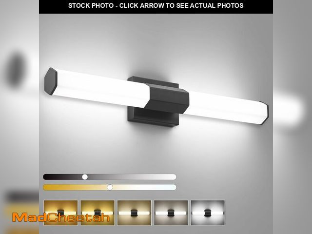 Lot 74-12806283 - SOLFART LED Vanity Lights 24 inch Black Vanity Lights for Bathroom,5CCT (2700k,3500K,4500K,5500K, or...