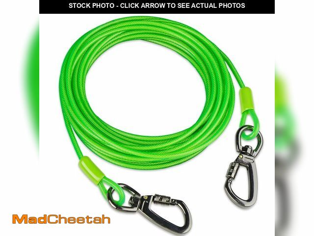 Lot 74-12971352 - Dog tie Out Cable, 10/20/25/30/50/70/100 feet, Suitable for Dogs up to 350 pounds, Dog Cable with Sw...