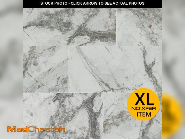 Lot 74-14327162 - 27 Cases-Delle Croccante Rectangle 16 in. x 32 in. Polished White Porcelain Marble Look Floor and Wa...