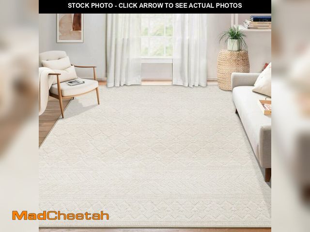 Lot 74-13540199 - Area Rug Living Room Rugs 5x7 - Large Soft Boho Geometric Rugs, Non-Slip Foldable Washable Area Rug ...