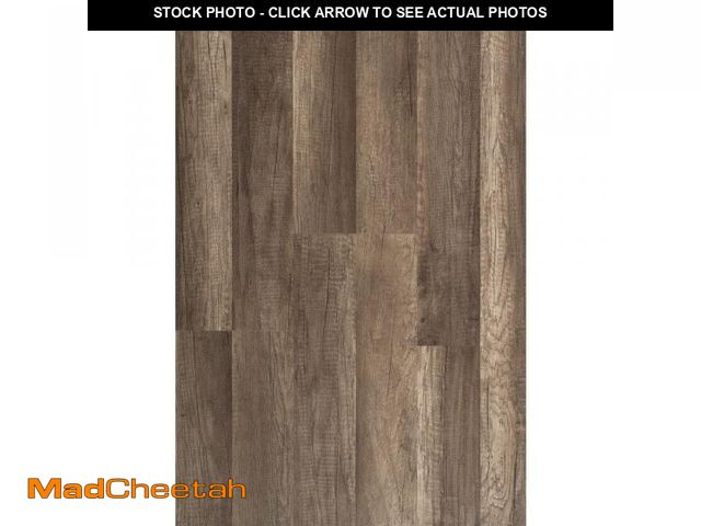 Lot 74-12414064 - TrafficMaster Grey Oak 7 mm T x 8 in. W Laminate Wood Flooring (23.9 sqft/case) - UNUSED