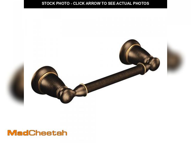 Lot 74-12086944 - MOEN Banbury Pivoting Double Post Toilet Paper Holder in Mediterranean Bronze - UNUSED