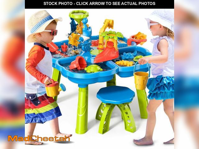 Lot 74-12835524 - Dinosaur Planet Sand Water Table for Toddlers, 4 in 1 Sand Table and Water Play Table, Kids Table Ac...