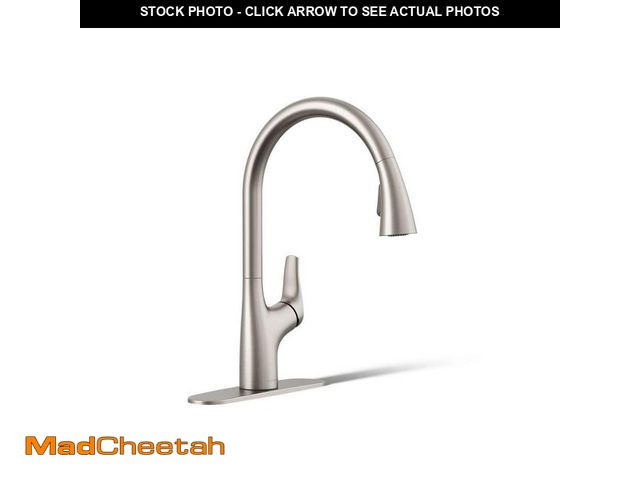 Lot 74-14112433 - KOHLER Trove Single-Handle Pull Down Sprayer Kitchen Faucet in Vibrant Stainless - UNUSED