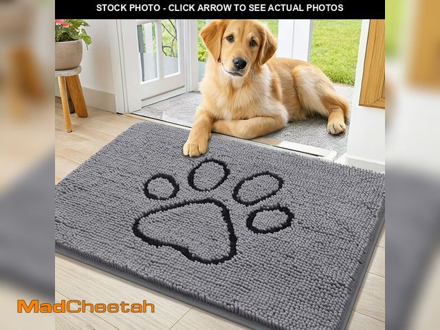 Lot 74-12881826 - Smiry Dog Door Mat for Muddy Paws, Absorbent Dirt Trapper Non Slip Quick Dry Washable Chenille Mat f...