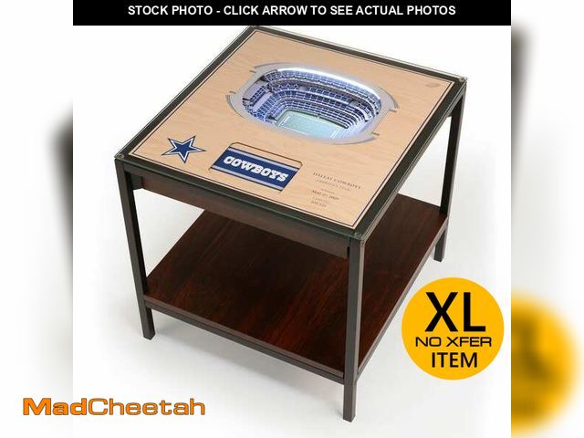 Lot 74-12465494 - YouTheFan NFL Dallas Cowboys 25-Layer StadiumViews Lighted End Table - AT&amp;T Stadium - UNUSED