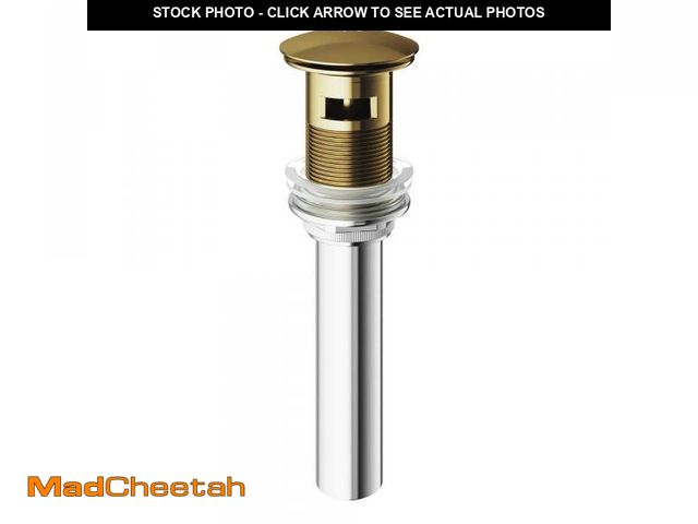 Lot 74-12412502 - VIGO Bathroom Sink Pop-Up Drain 1-3/4 with Overflow in Matte Gold - UNUSED