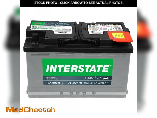 Lot 74-12494215 - Interstate Batteries Automotive Battery 12V 80Ah (Group Size H7, 94R) 850CCA SLI AGM Automobile Repl...