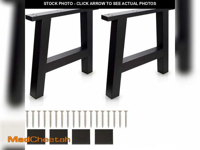 Lot 74-13583462 - SAEZEPHYRS 16 Inch H-Shape Bench Legs Metal Table Legs Coffee Table Legs Desk Legs DIY Furniture Leg...