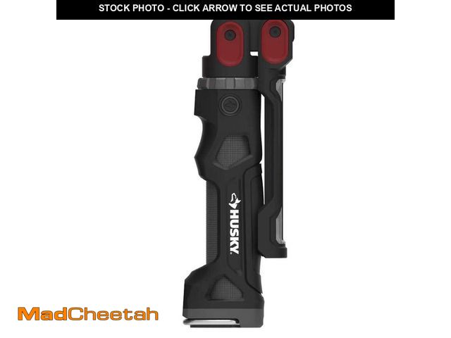Lot 74-14410651 - Husky 1200 Lumens Rechargeable LED Inspection Flip Flashlight with UV - USED