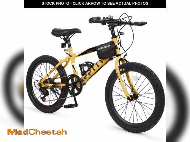 Lot 74-12766505 - 20-24 inch Bike,6-Speed Mountain Bike for Men Women Boys Girls,Comfort Saddle,Gold - UNUSED