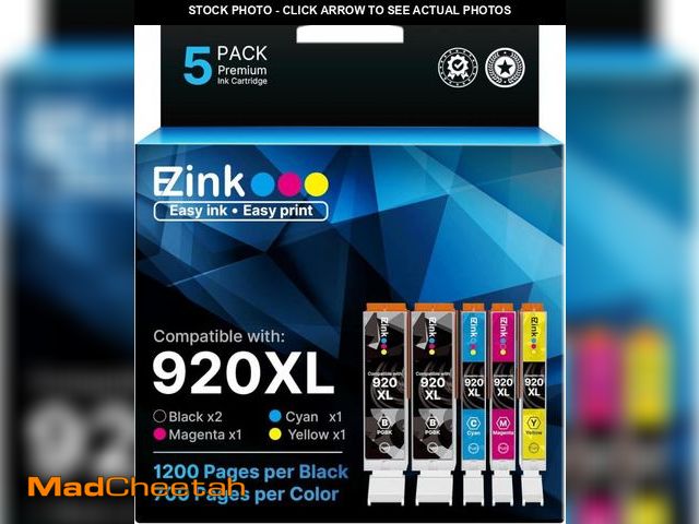 Lot 74-12326124 - E-Z Ink Compatible 920xl Ink Cartridges Combo Pack Replacement for HP 920XL 920 for use with Officej...