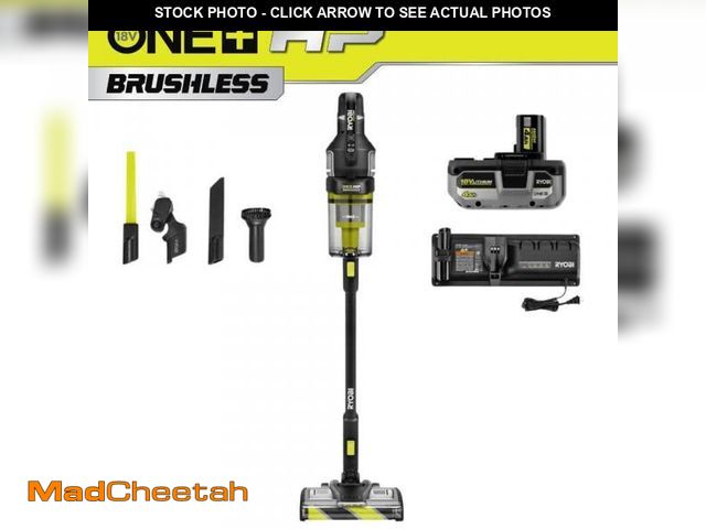 Lot 74-12517993 - RYOBI ONE+ HP 18V Cordless Advanced WHISPER Series Stick Vacuum Kit with 4.0 Ah Battery and Charger ...