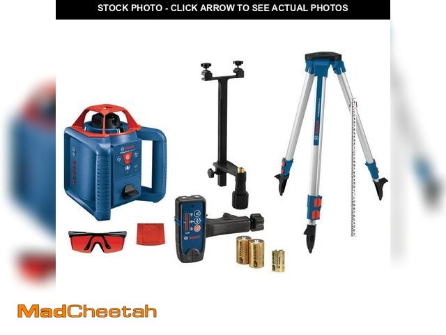 Lot 74-14558736 - Bosch 800 ft. Rotary Laser Level Complete Kit Self Leveling with Hard Carrying Case - UNUSED