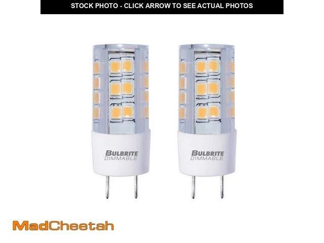 Lot 74-14222588 - Bulbrite 40 - Watt Equivalent Soft White Light T6 (GY8) Bi-Pin, Dimmable Clear LED Light Bulb 3000K ...