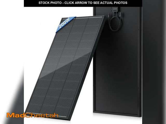 Lot 74-12398488 - Rvpozwer 200 Watt Solar Panel 18BB, 25% High Efficiency, N-Type 12V 200W Solar Panel, Monocrystallin...
