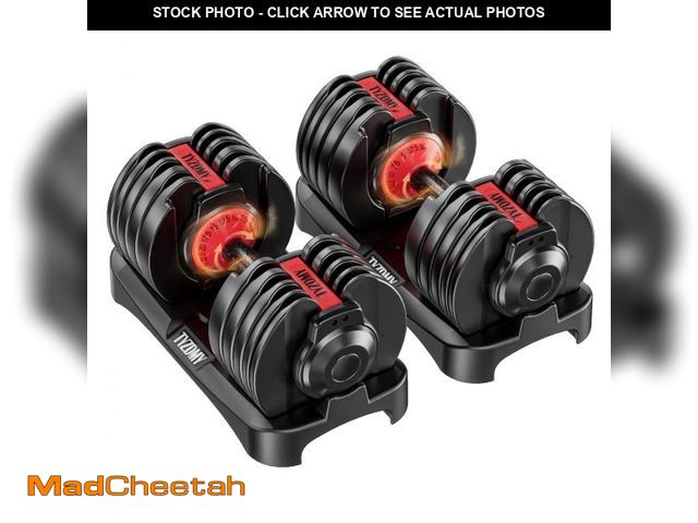 Lot 74-12541061 - TYZDMY Adjustable Dumbbells Set of 2Ã¯Â¼ÅFree Weights Dumbbells SetÃ¯Â¼ÅAdjustable Dumbbell SetÃ¯Â...