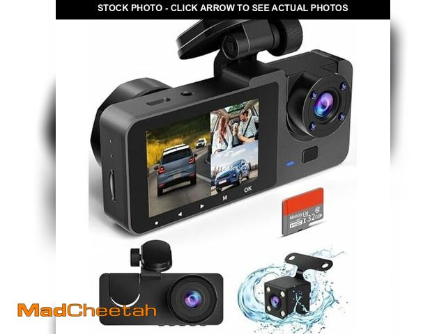 Lot 74-9488512 - Dash Camera for Cars,4K Full UHD Car Camera Front Rear with Free 32GB SD Card,Built-in Super Night V...