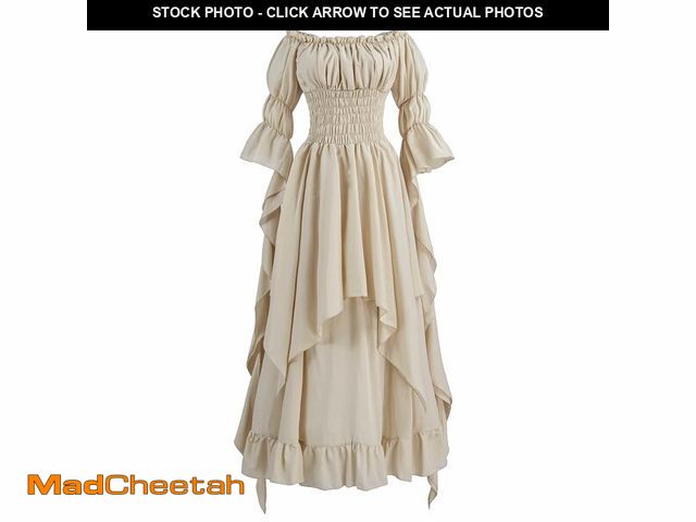 Lot 74-13522552 - LTAKK Renaissance Dress Medieval Costume Victorian Dresses Women Peasant Gothic Fairy Witch Wedding ...