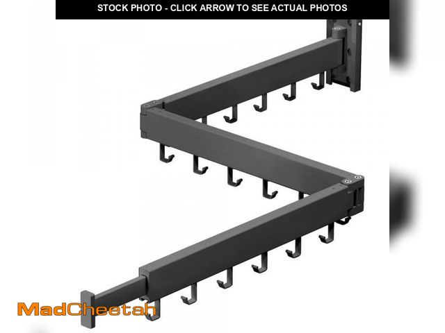 Lot 74-12376449 - Angel Sar 220 lbs. Retractable Wall Mount Clothes Drying Rack for Laundry Room (Grey) - UNUSED