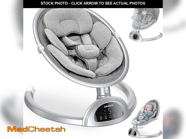 Lot 74-12136766 - BabyBond Baby Swings for Infants, Bluetooth Infant Swing with Music Speaker, 3 Seat Positions, 5 Poi...