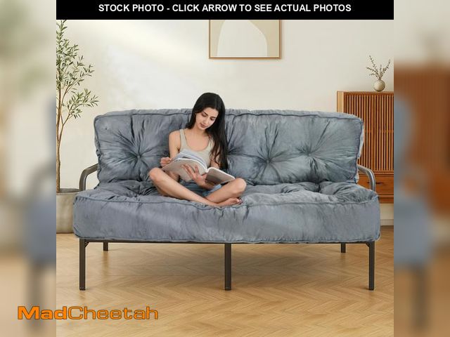 Lot 74-12242021 - MAXYOYO 8" Futon Mattress Queen Size, Extra Thick Futons Sofa Couch Bed, Velvet Floor Mattress, Shre...