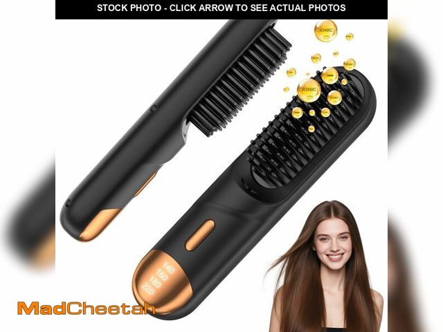 Lot 74-13543484 - Go Brush Pro 2026 Hair Straightener Brush 300 Million Negative Ionic Portable Hair Straightener Comb...