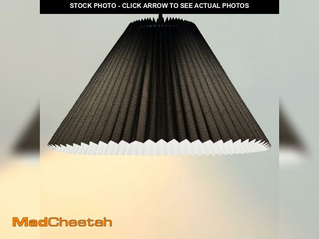 Lot 74-14300974 - Pleated Black Lamp Shade for Arc/Arched Table Lamp/Floor Lamps Replacement spider lampshade-black 5....