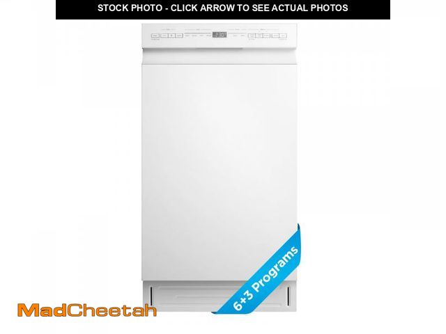 Lot 74-12486309 - Midea MDF18A1AWW Built-in Dishwasher with 8 Place Settings, 6 Washing Programs, Stainless Steel Tub,...