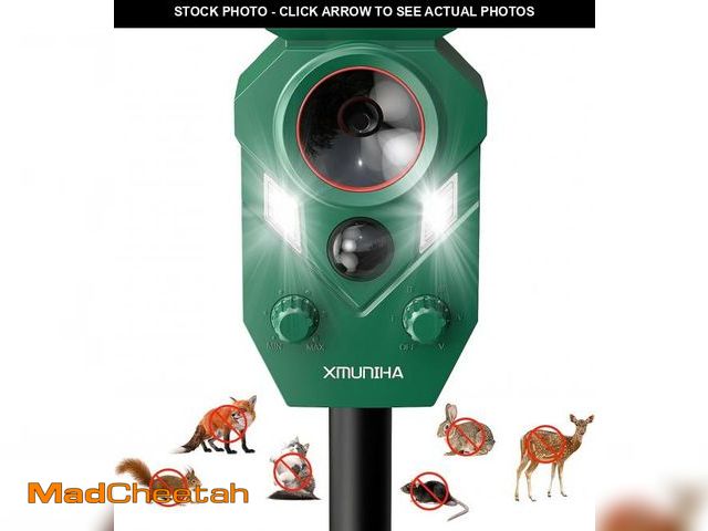 Lot 74-12400119 - Solar Ultrasonic Animal Repellent Outdoor, Deer Repellent for Yard with RIP Sensor, IP65 Waterproof ...