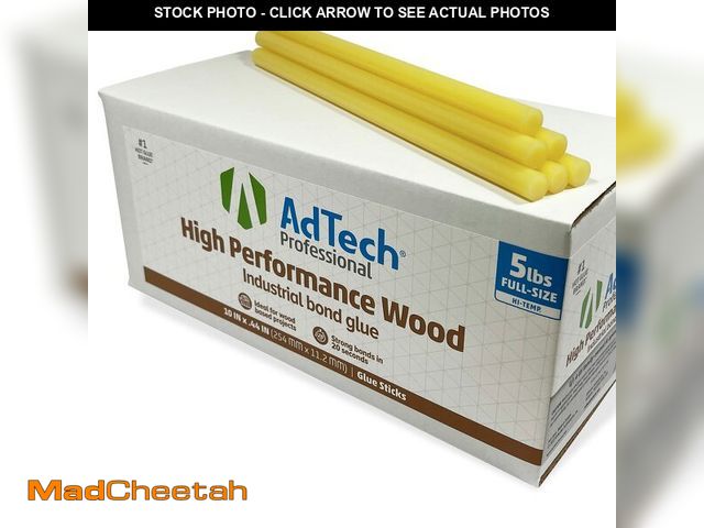 Lot 74-14205854 - AdTech Professional High Performance Wood High Temp Industrial Bond Hot Glue Sticks 10" Amber - UNUS...