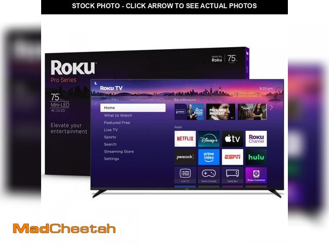 Lot 74-12430342 - Roku Smart TV 2025 Ã¢â¬â 75-Inch Pro Series, Mini-LED TV Ã¢â¬â RokuTV with Backlit Voice Remot...