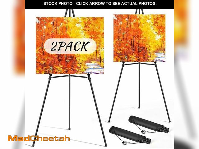 Lot 74-14276489 - Easel Stand for Sign Portable,66" Art Easel Stand for Painting, Adjustable Metal Easels for Display,...