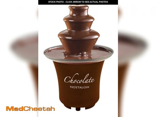 Lot 74-11554444 - Nostalgia 3 Tier Electric Chocolate Fondue Fountain Machine for Parties - Melts Cheese, Queso, Candy...