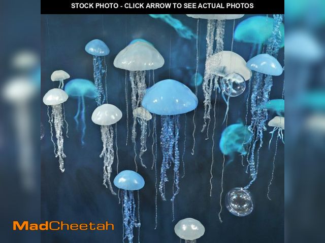 Lot 74-11554542 - O&amp;M Hanging Jellyfish Decoration, Marine Theme Birthday Party Decorations, Shop Window Supplies ...