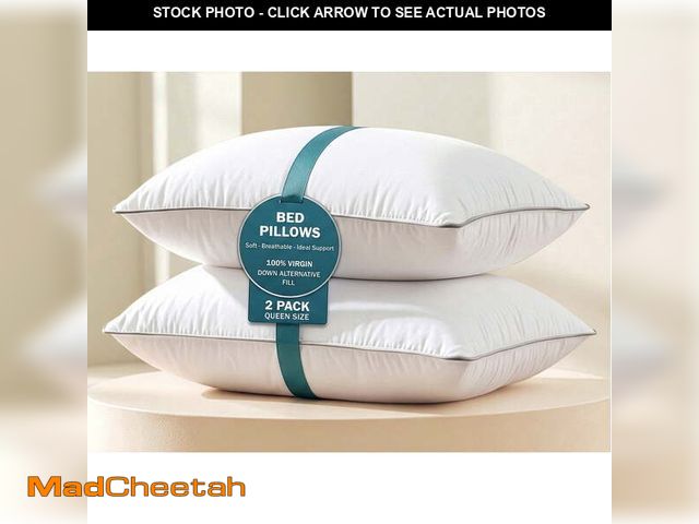 Lot 74-14586151 - Casa Platino Bed Pillows Queen Size Set of 2 â Luxury Hotel Collection Pillow Queen Size for Side,...