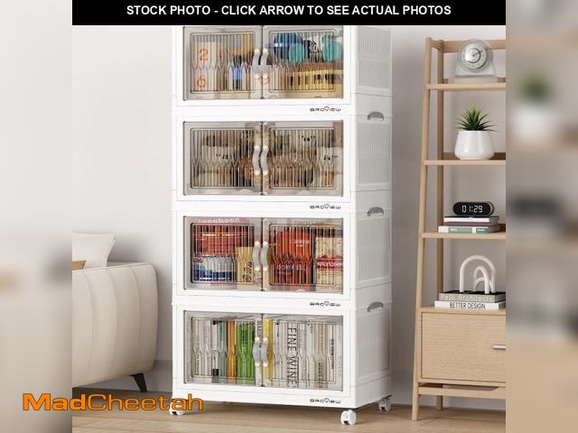 Lot 74-12150913 - BROVIEW 80Gal Large Storage Bins with Lid, 360Qt Plastic Stackable Closet Organizer and Storage, Col...