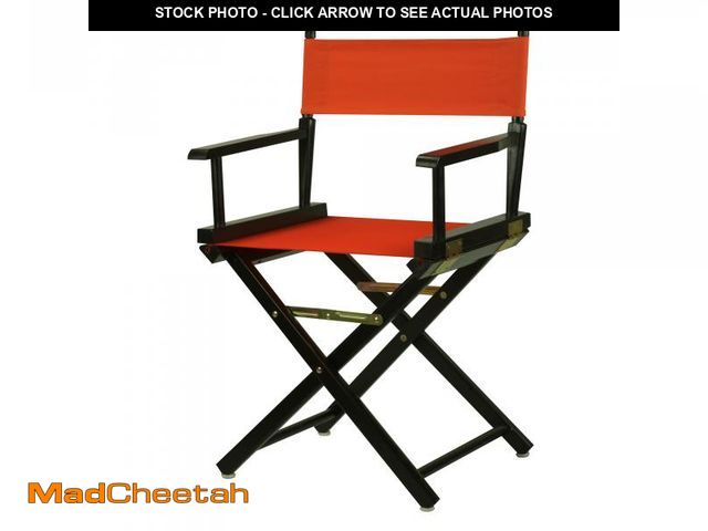 Lot 74-12123883 - (MISSING HARDWARE) Casual Home 200-02-021-19 18 in. Directors Chair Black Frame with Orange Canvas -...